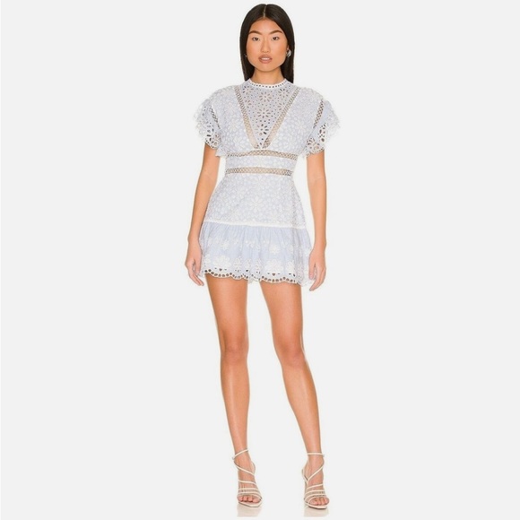 Saylor Shanice Lace Romper in Yankee Pinstripe Medium
Womens Cotton - Picture 1 of 15